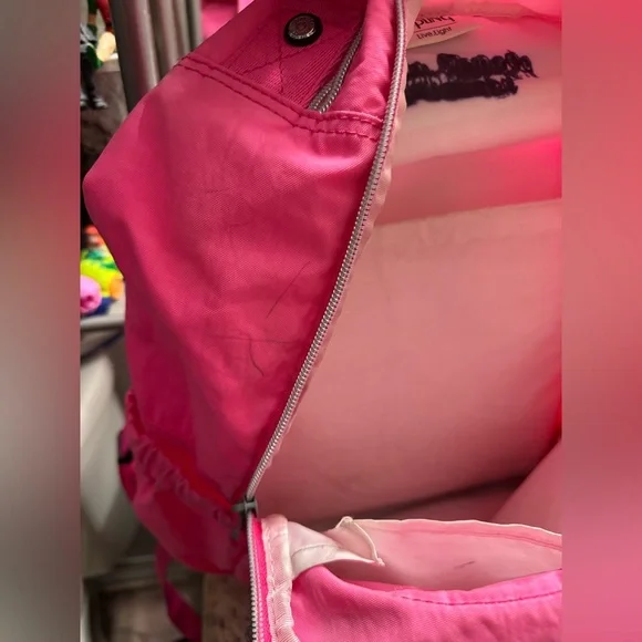 Kipling Seoul Extra Large 17" Laptop Backpack Zip Pockets 47cm Pink Sparkle - Picture 10 of 13